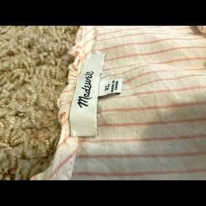 Madewell pink and white top